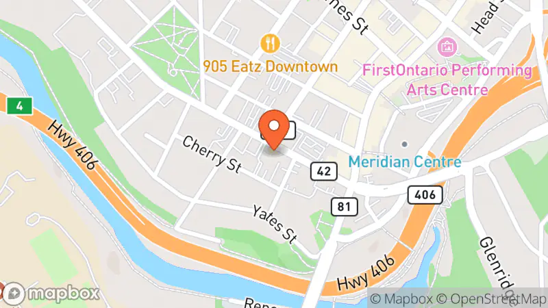 Map showing location of Hook and Thimble