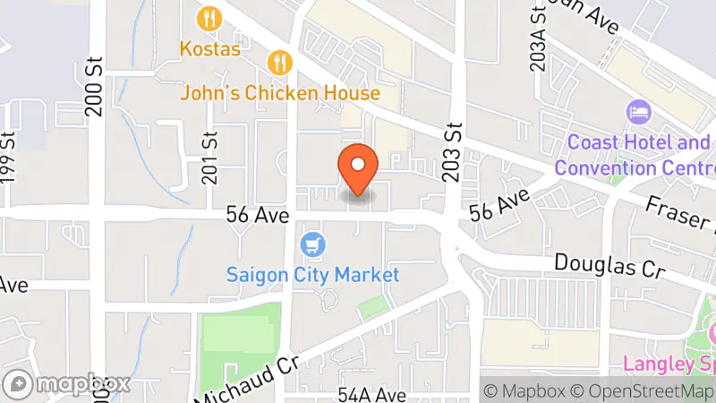 Map showing location of Hope for Children Thrift Store