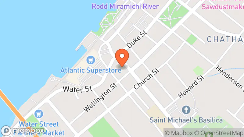 Map showing location of Hospice Miramichi Styles