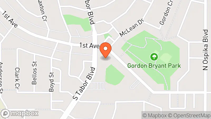 Map showing location of Hospice Thrift Shop