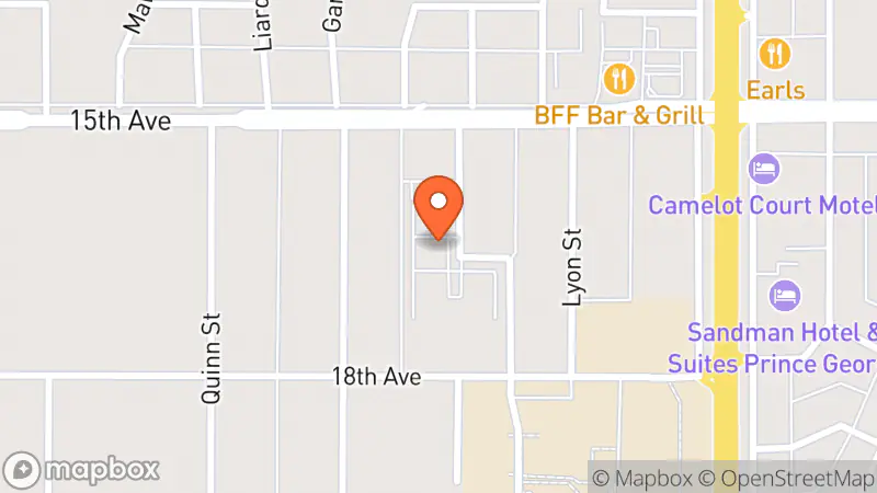 Map showing location of Hospital Auxiliary Thrift Shop