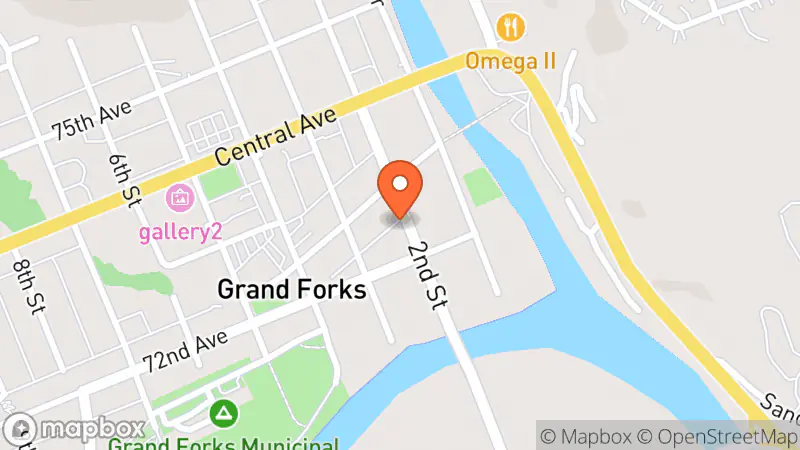 Map showing location of Hospital Auxiliary Thrift Shop