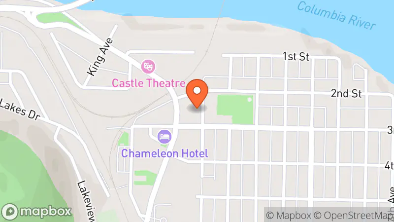 Map showing location of Hospital Auxillary Treasure Shop