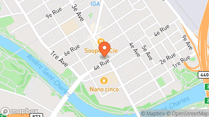 Map showing location of Instant Comptant