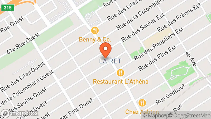 Map showing location of Instant Comptant