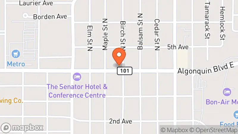 Map showing location of Jan's Closet