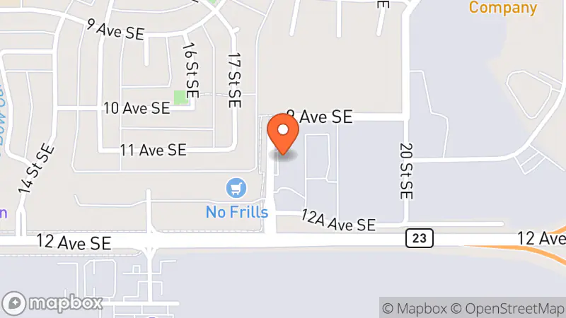 Map showing location of J&D's Attic