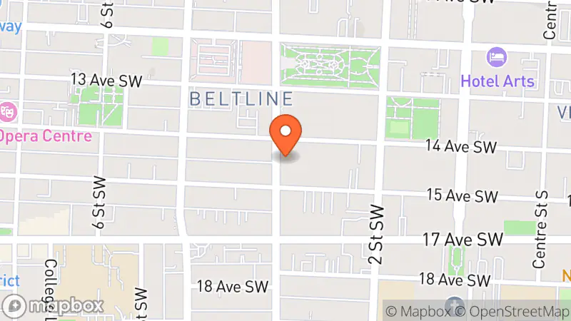 Map showing location of Kept Clothing Collective