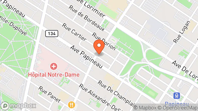 Map showing location of Kiosque La Carie