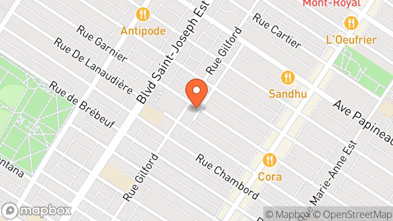 Map showing location of La Boutique Les Petits Frères - Gilford
