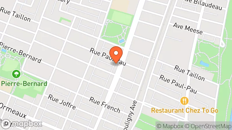 Map showing location of La Boutique.