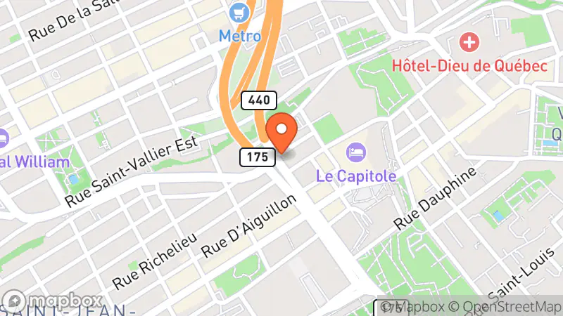 Map showing location of La Commode