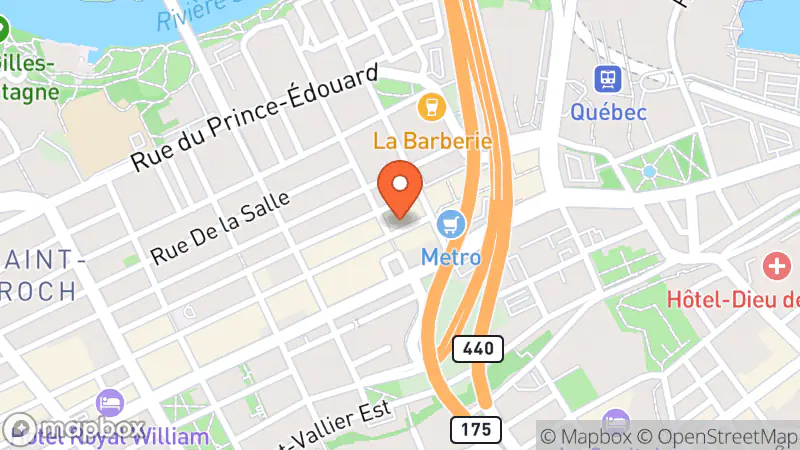 Map showing location of La Friperie du Café-Rencontre
