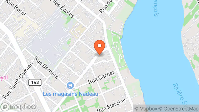 Map showing location of La friperie du parc