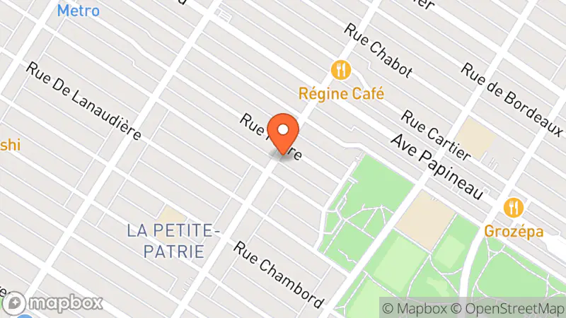 Map showing location of LA ZONE FRIPERIE