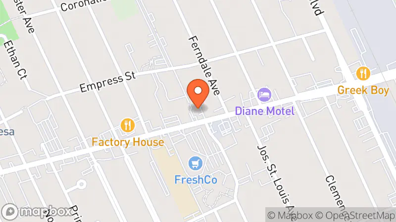 Map showing location of Lady Di's