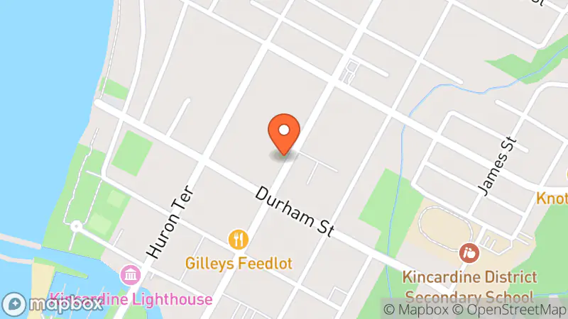 Map showing location of Lakeshore Trading Post