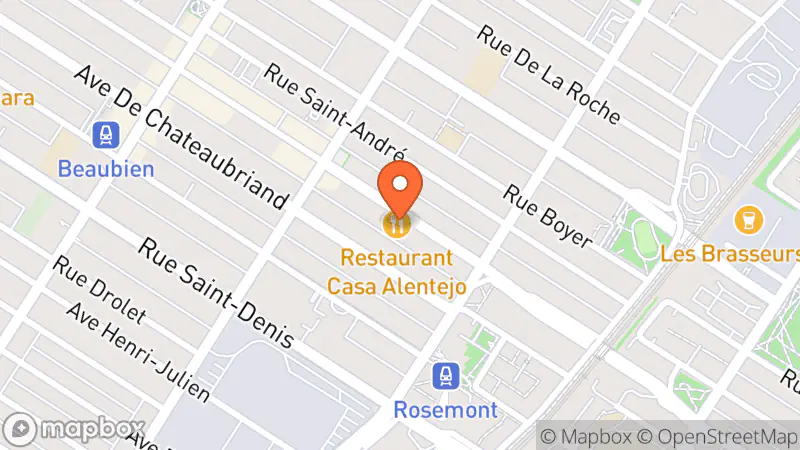 Map showing location of L'Atelier Rosemont Couture