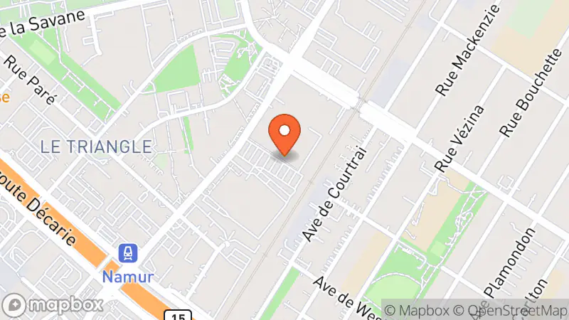 Map showing location of Le Centre de dons communautaire du Village des Valeurs