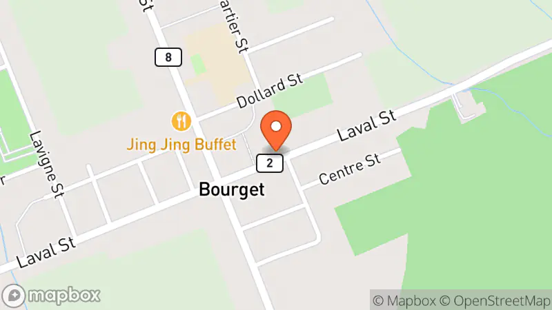 Map showing location of Le partage de Bourget