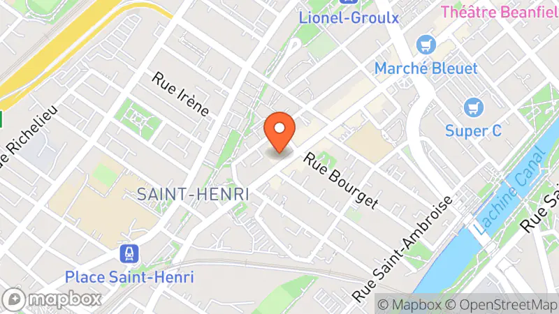 Map showing location of L'Entraide Les Amis De Montreal