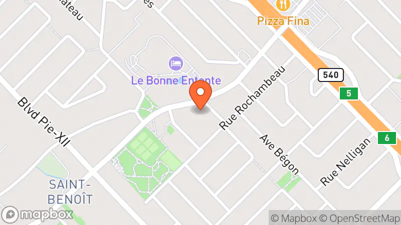 Map showing location of Les coffres de M. Vincent