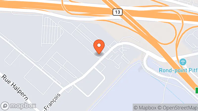 Map showing location of les distributions clotex