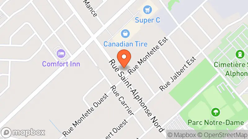 Map showing location of Les Trouvailles du Coin