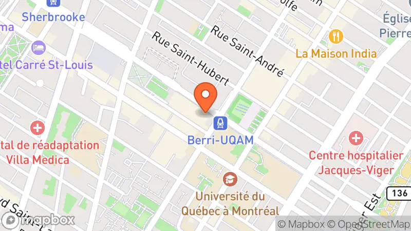 Map showing location of Librairie Bonheur D'Occasion Inc