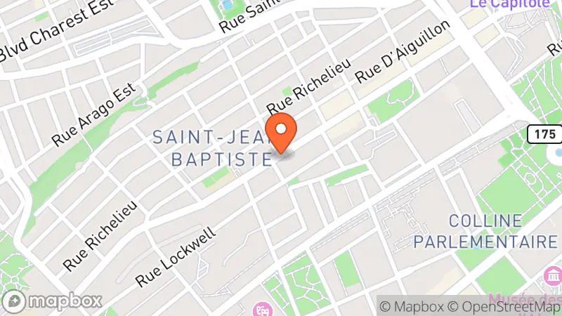 Map showing location of Librairie Nelligan Inc