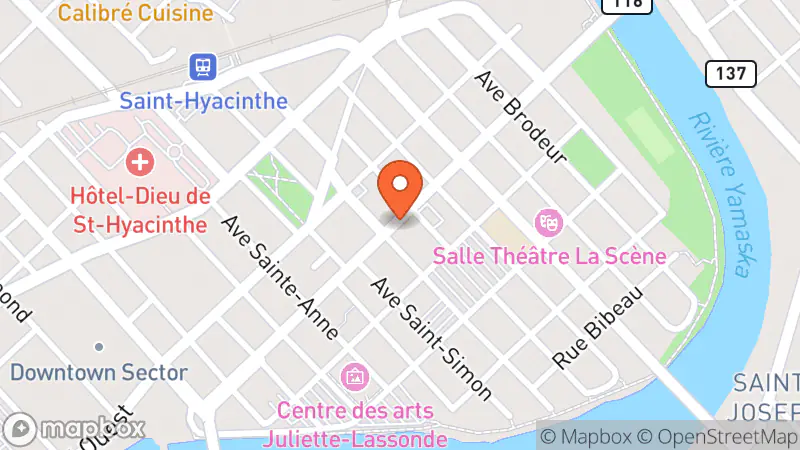 Map showing location of Liquidation St-Hyacinthe