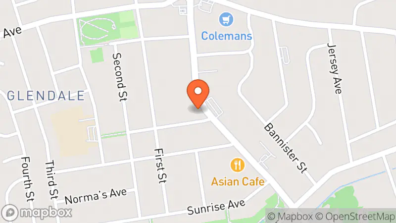 Map showing location of Little Darlings