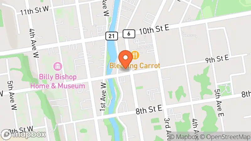 Map showing location of Little Treasures