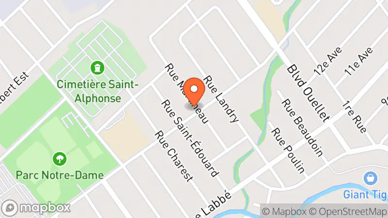 Map showing location of L'élégante friperie