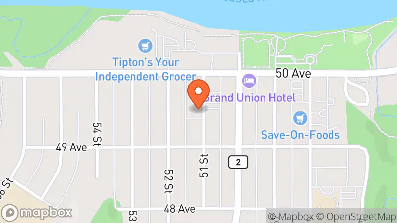 Map showing location of Lolly Pop Thrift Shop