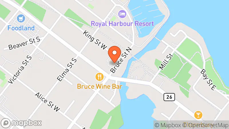 Map showing location of Loved You Madly