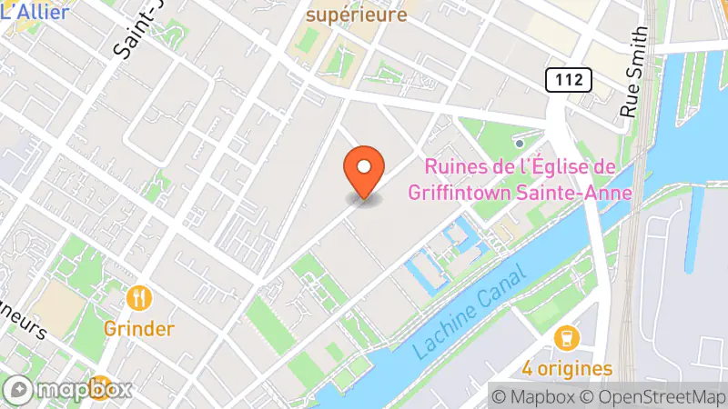 Map showing location of Luxe Caché