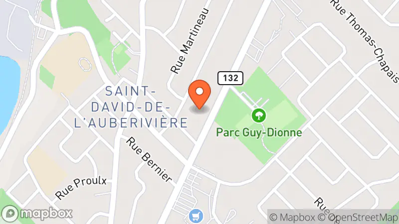 Map showing location of Magasin General Rive-Sud