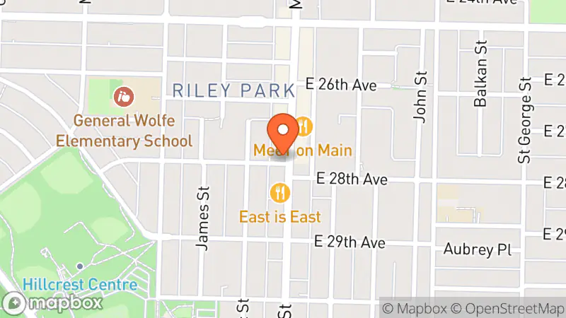 Map showing location of Main Street Antiques