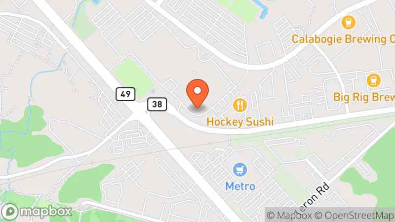 Map showing location of Matthew House Ottawa Furniture Bank