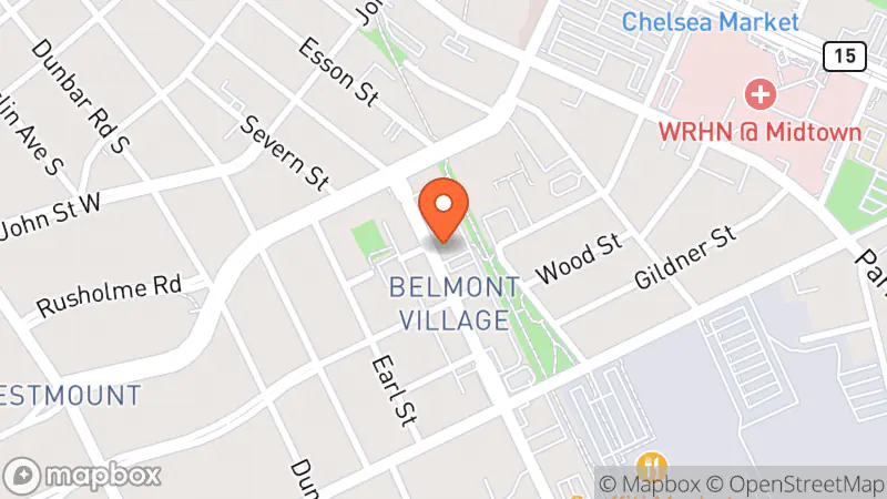 Map showing location of May Court Shop