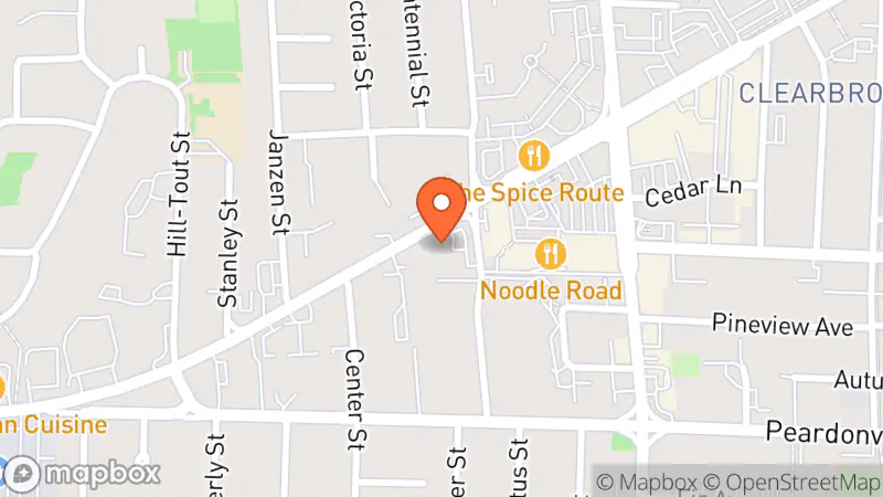 Map showing location of MCC Clothing Etc