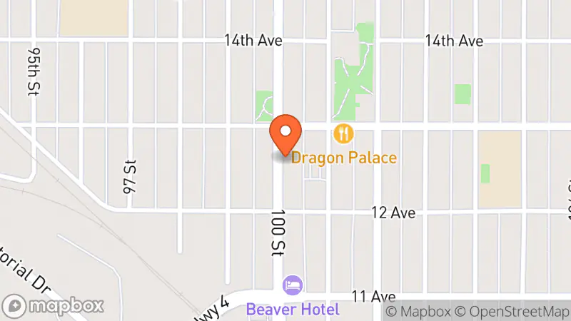 Map showing location of Mennonite Community Closet