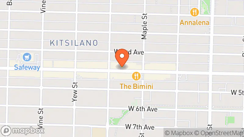 Map showing location of Mine & Yours