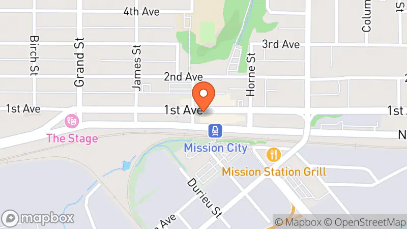 Map showing location of Mission Health Care Auxiliary -The Cottage