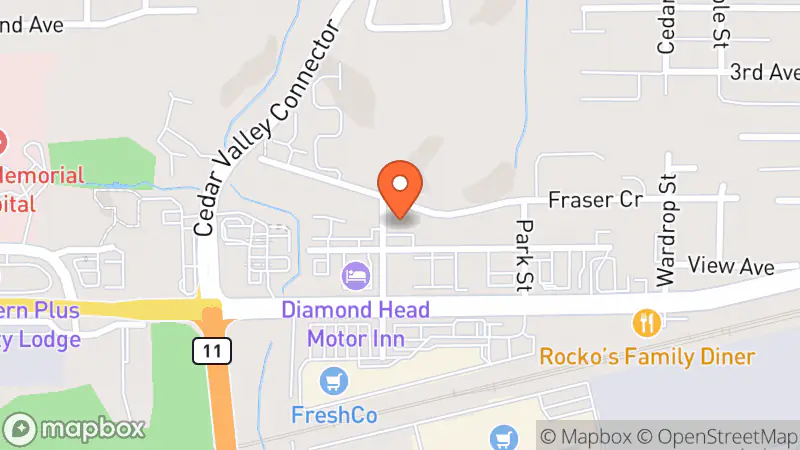 Map showing location of Mission MCC Thrift