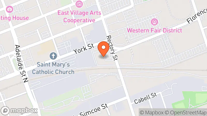 Map showing location of Mission Store