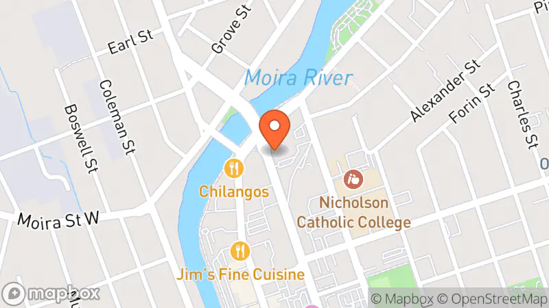 Map showing location of Mission Thrift Store • Belleville