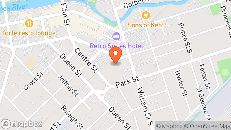 Map showing location of Mission Thrift Store Chatham