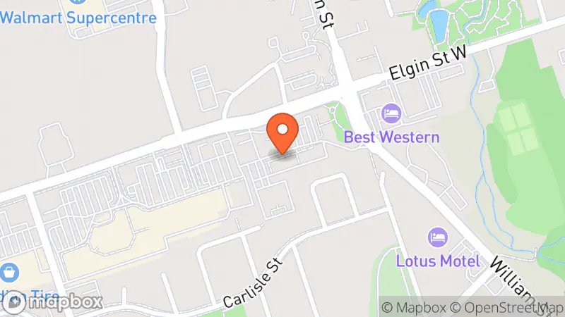 Map showing location of Mission Thrift Store • Cobourg